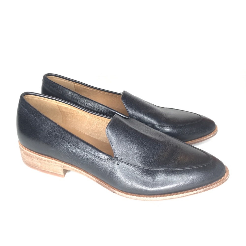 Madewell Sz 8 Frances Black Leather Loafer